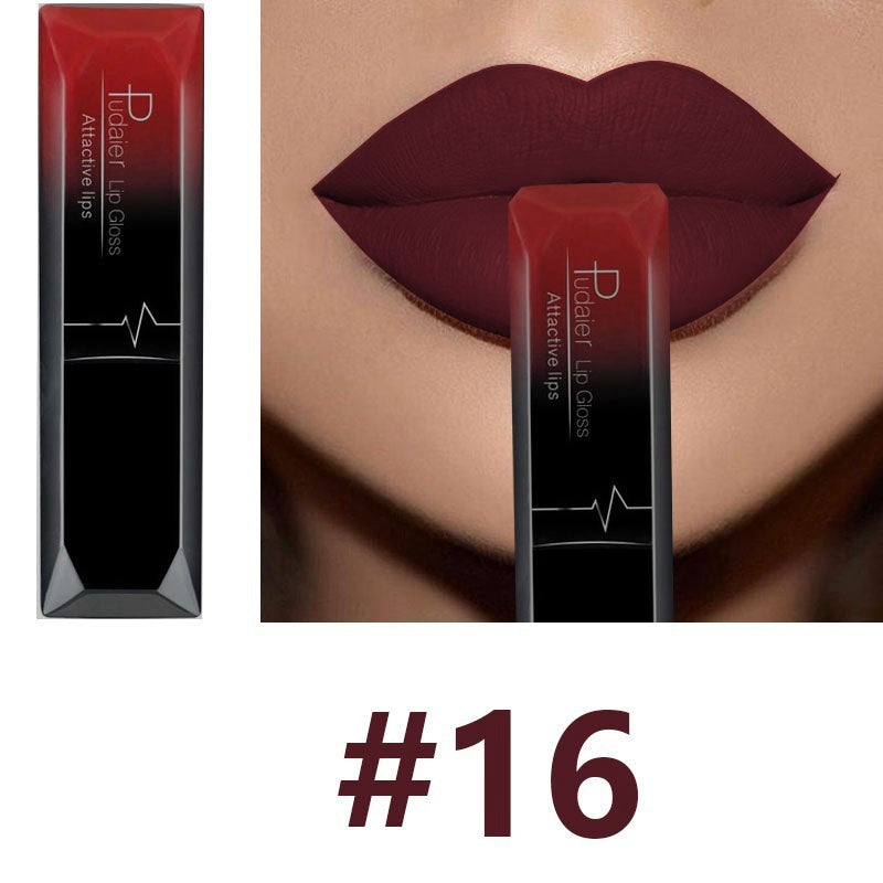 Pudaier Makeup matte matte lip gloss lipstick