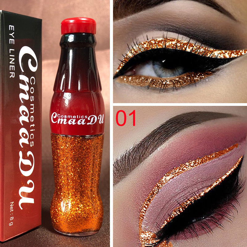 CmaaDu Color Eyeliner Glitter Pencil Women Party Smoky Sexy Eyes Liner Diamond Shining Glitter Eyeliner Makeup Cosmetics Beauty