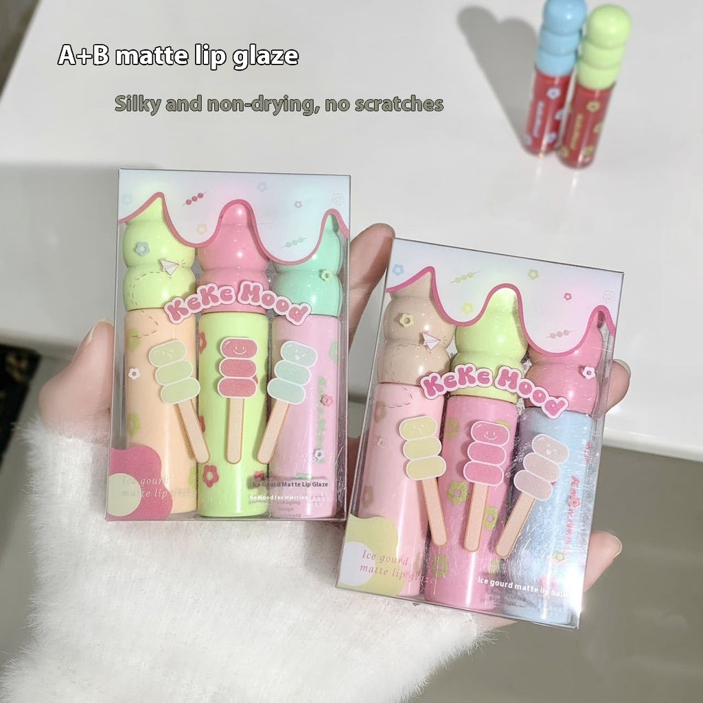 KekeMood Sugar Coating Ice Sucker Mirror Lip t Moisturizing Water Gloss
