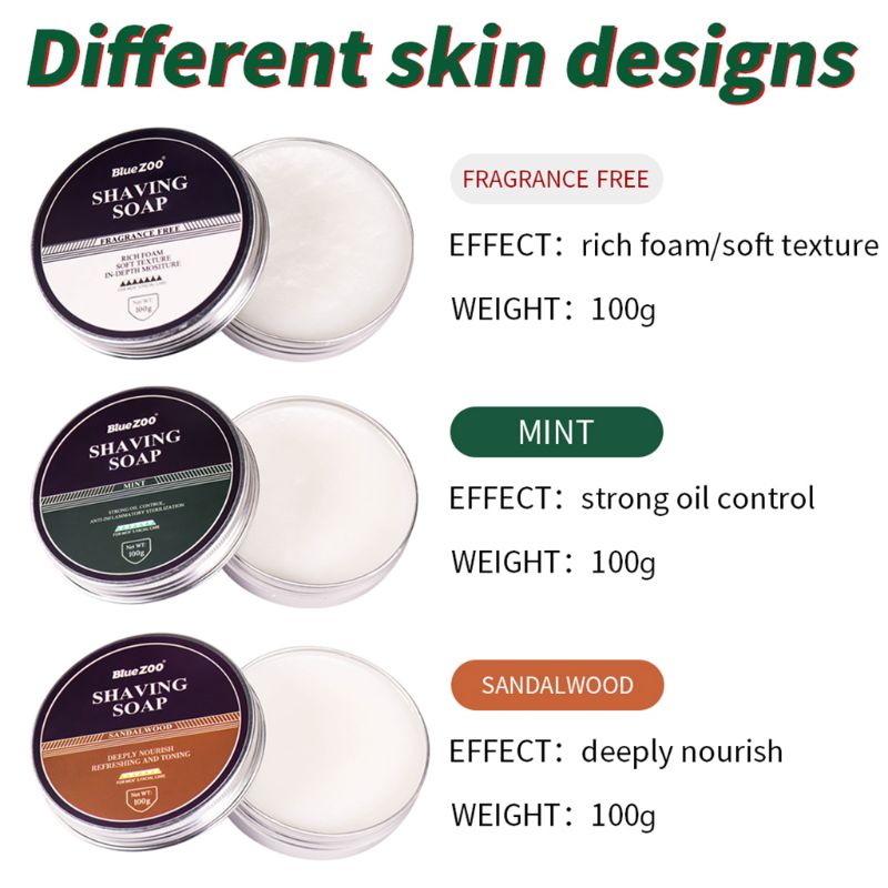 Blue Zoo Men's facial care shave beard shaving cream