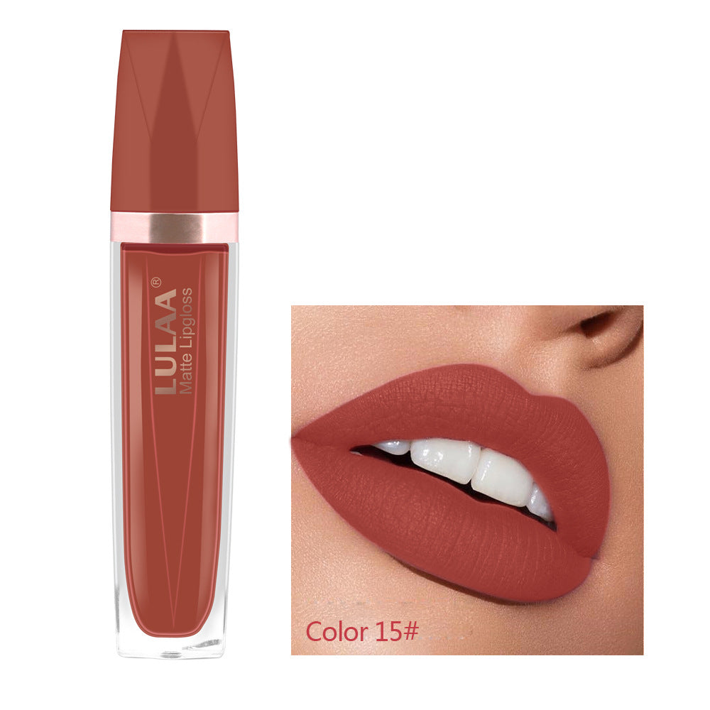 Lulaa 18 color matte top velvet lipstick