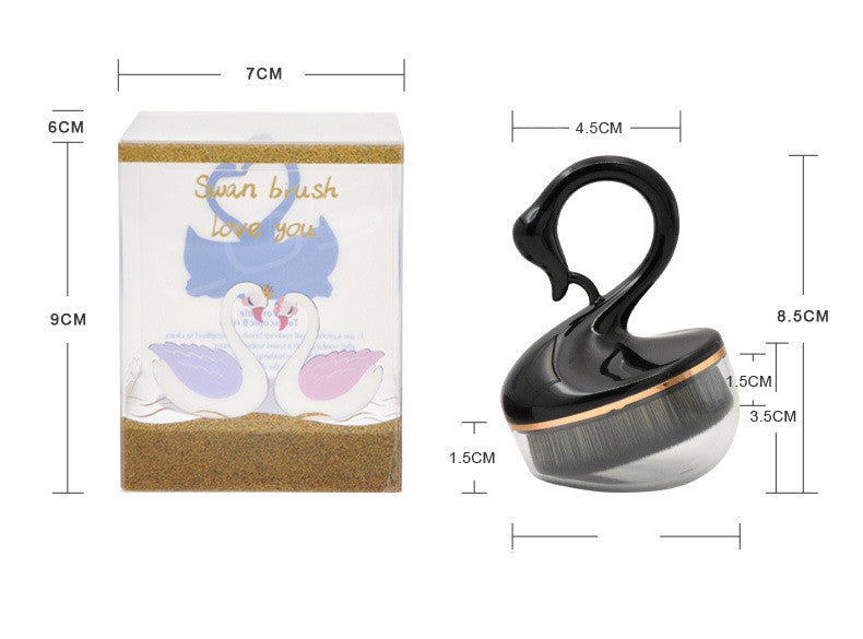 Losunny New Single Little Swan Powder Foundation PVC Brush Magic Portable