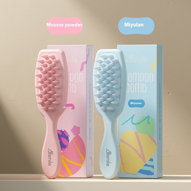 Scalp Massage Long Handle Silicone Shampoo Comb