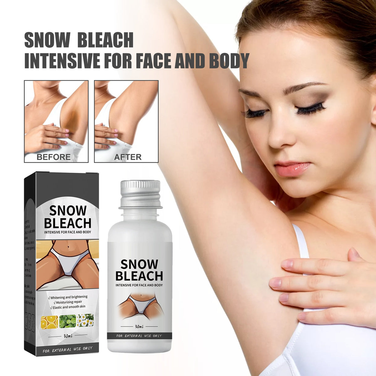 Snow Bleach Skin Brightening Fade Armpit Thigh Blackening Cream