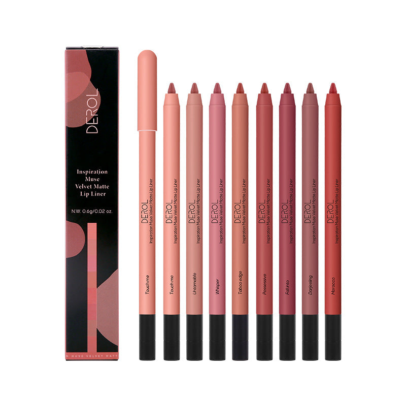 Derol Matte Lipstick Lipliner High Shade Velvet Mist Lipstick
