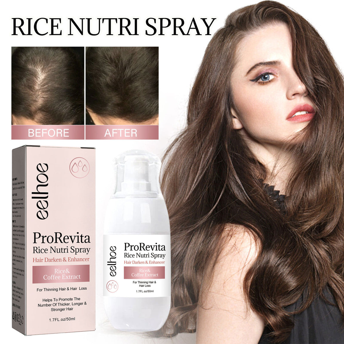 Eelhoe Strong Nourishing Rice Dense Hair Spray Hair Follicle Hair Root Anti-drop
