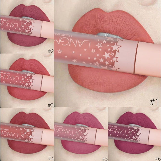 Langmanni Matte Lipstick Waterproof Long-lasting Velvet Lipstick Set