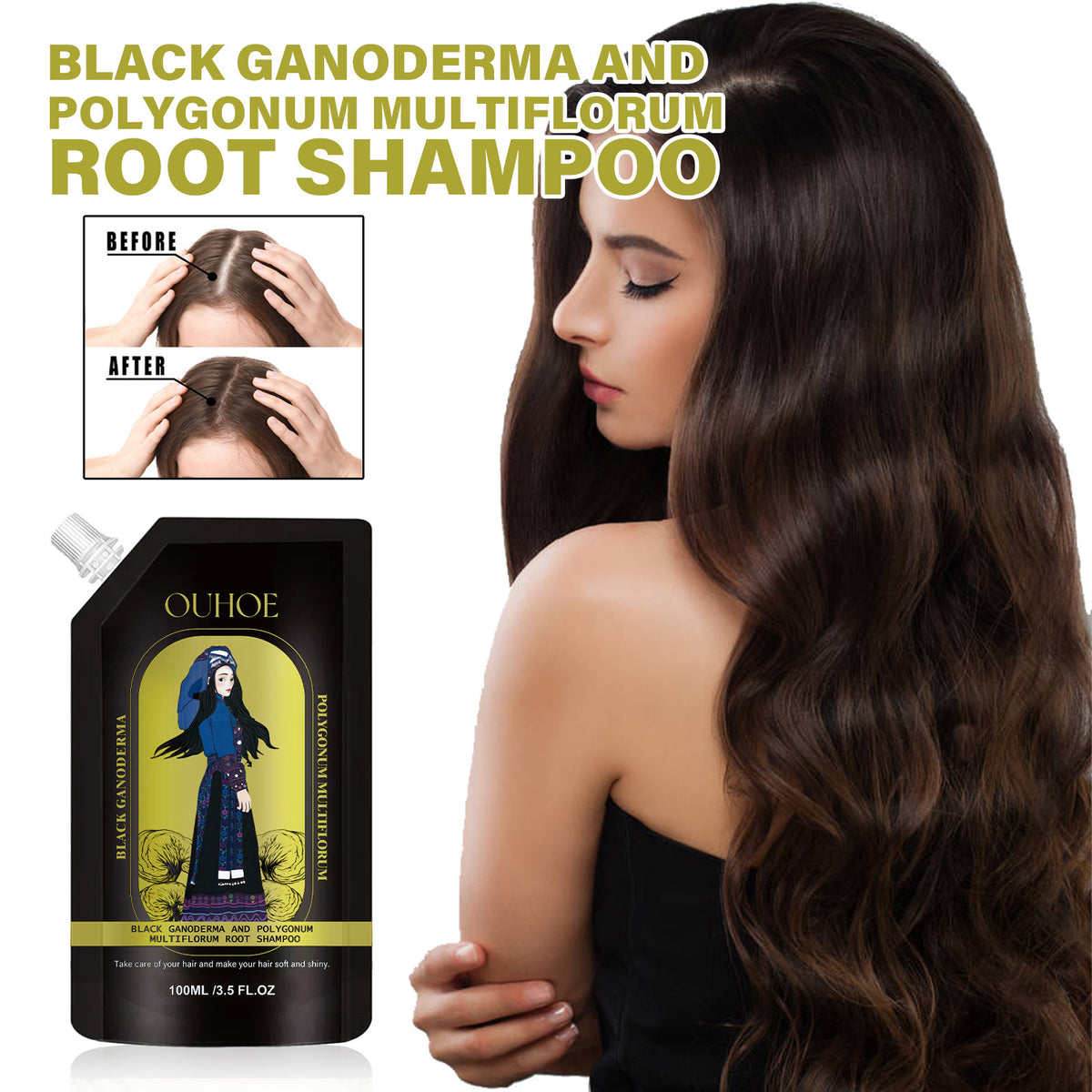 Ouhoe Ginger Dense Hair Shampoo For Relieving Soothinging