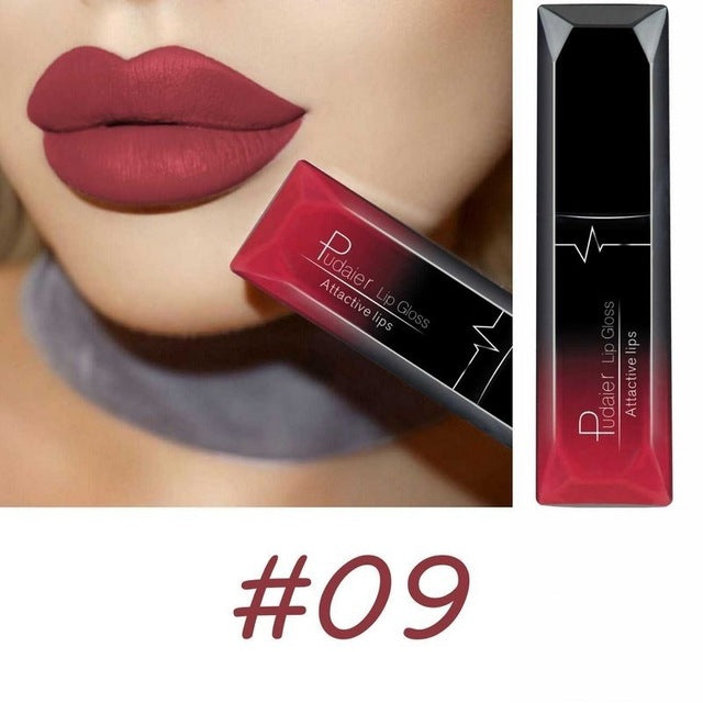 Pudaier Makeup matte matte lip gloss lipstick