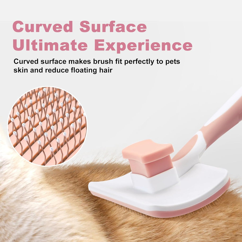 Pet Self Cleaning Slicker Brush Pet Hair Brush Dog Brush Cat Brush For Shedding Hair Pet Hair Removal Tool Safe Massage Comb For Long Middle-long, Short Hair