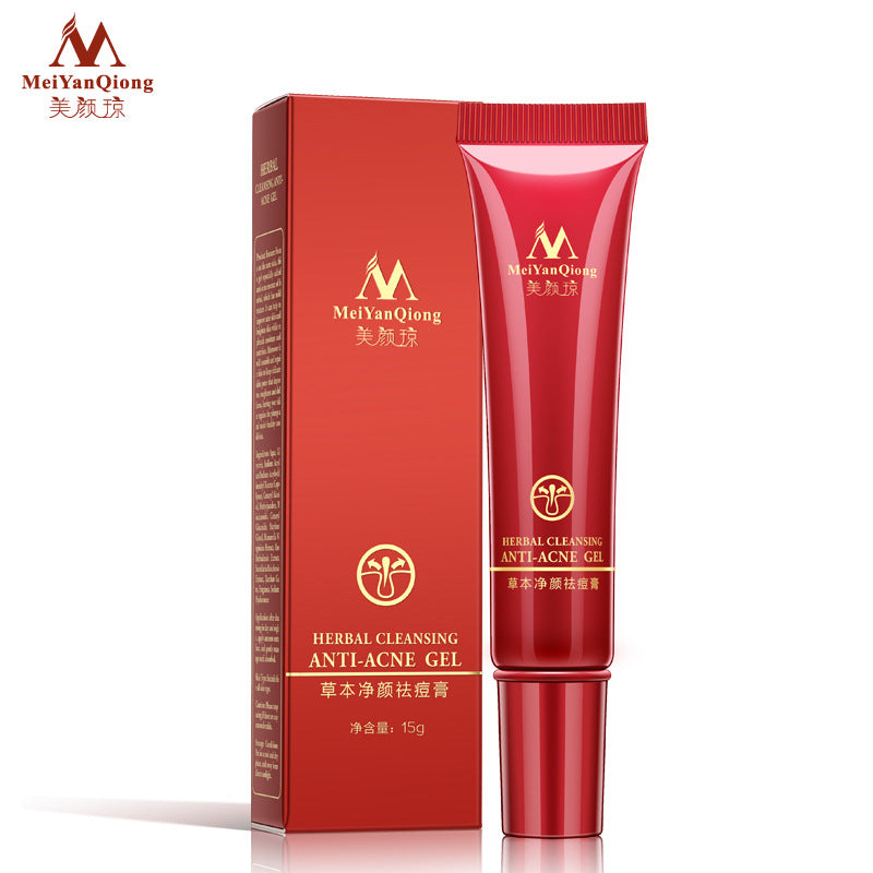 MeiYanQiong herbal anti acne treatment cream, herbs reinigungsgel face scar removal acne spots skin care oily skin face