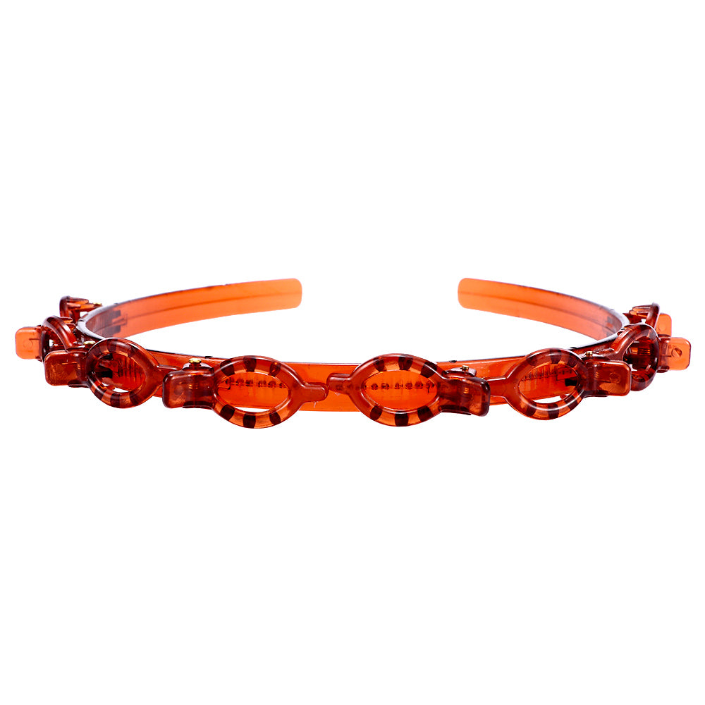 Multi-layer hollow woven bangs headband