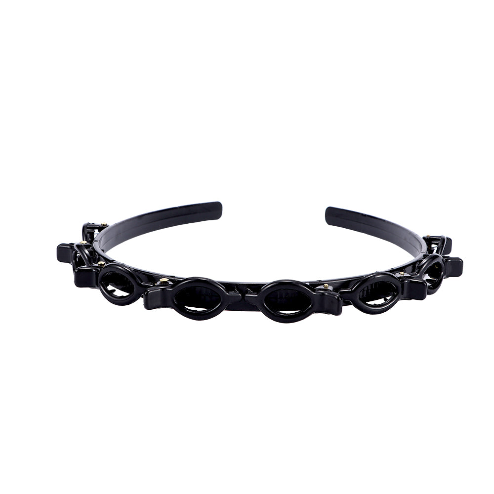 Multi-layer hollow woven bangs headband