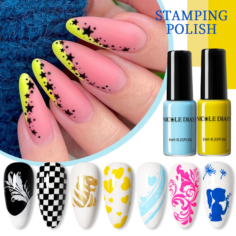 Nicole Dairy Simple Home ted Quick-drying Nail Beauty Print Oil