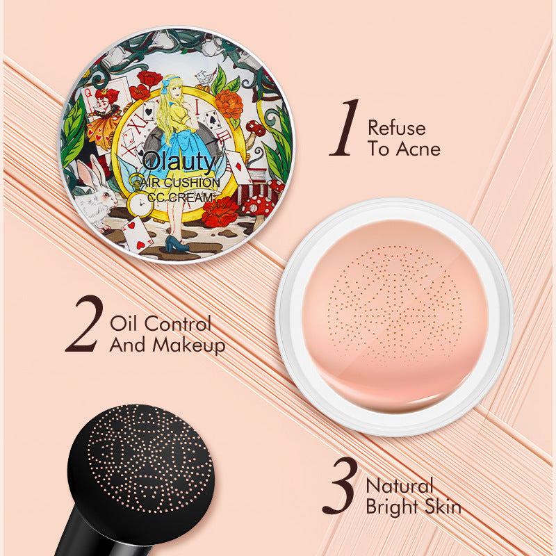 Olauty Beauty CC Cream Concealer Foundation With Mirror Powder Puff