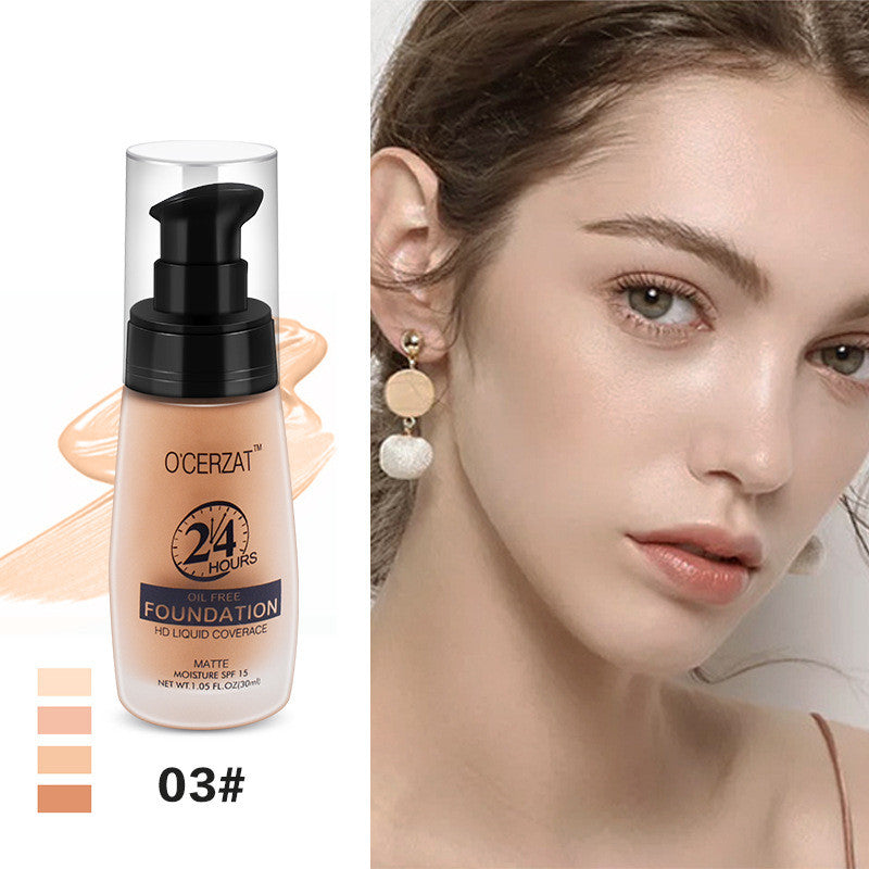 O'cerzat Long Lasting Concealer Oil Control Moisturizing Non-fading Liquid Foundation