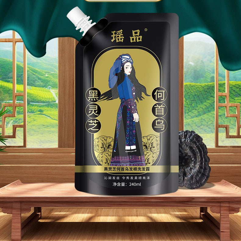 Yao Pin Black Ganoderma Lucidum Polygonum Multiflorum Hair Root Shampoo