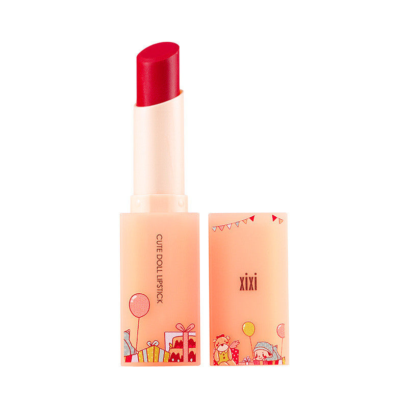 XiXi Lipstick Apricot Orange Square Rod Texture Is Clear And Moisturizing Colored And Waterproof