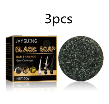 Jaysuing Black Thick Hair Care Cleansing Scalp Supple Hair Hair Fixation Shampoo Soap
