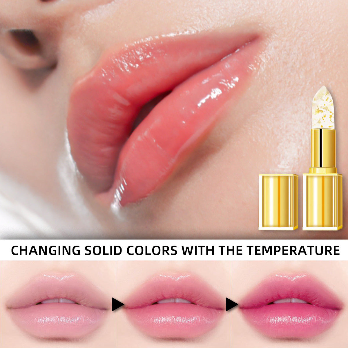 HelloKiss Anti-smudge Gilding Warm Color-changing Lipstick