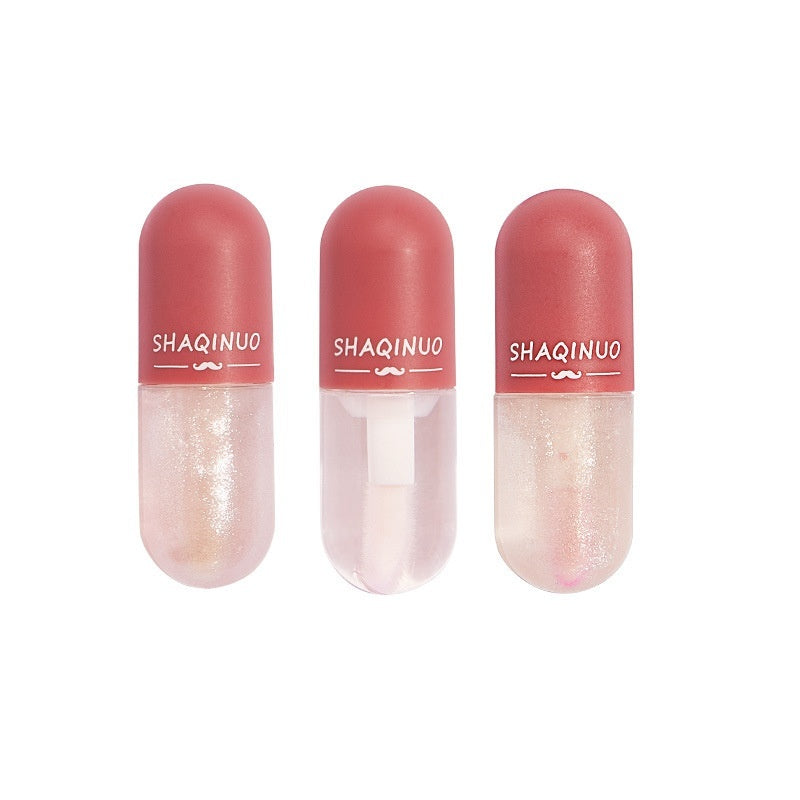 Shaqinuo Mini Capsule Lip Gloss Transparent Color Changing Moisturizing And Nourishing Lip Lacquer