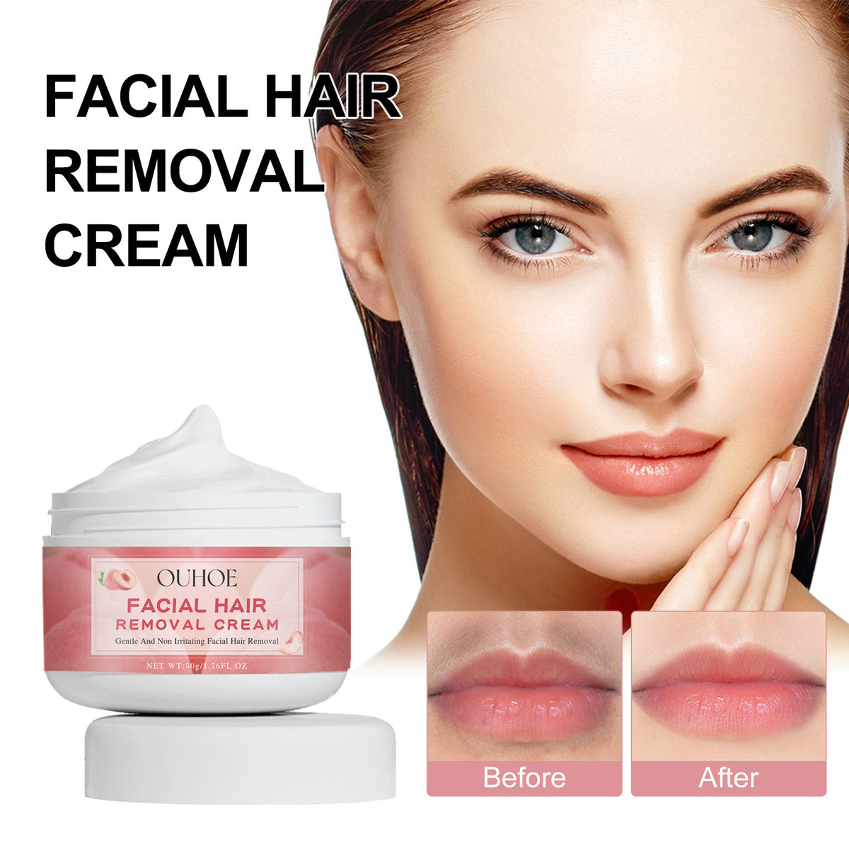 Ouhoe Gentle And Non-irritating Cleansing Women's Face Fast Depilatory Cream