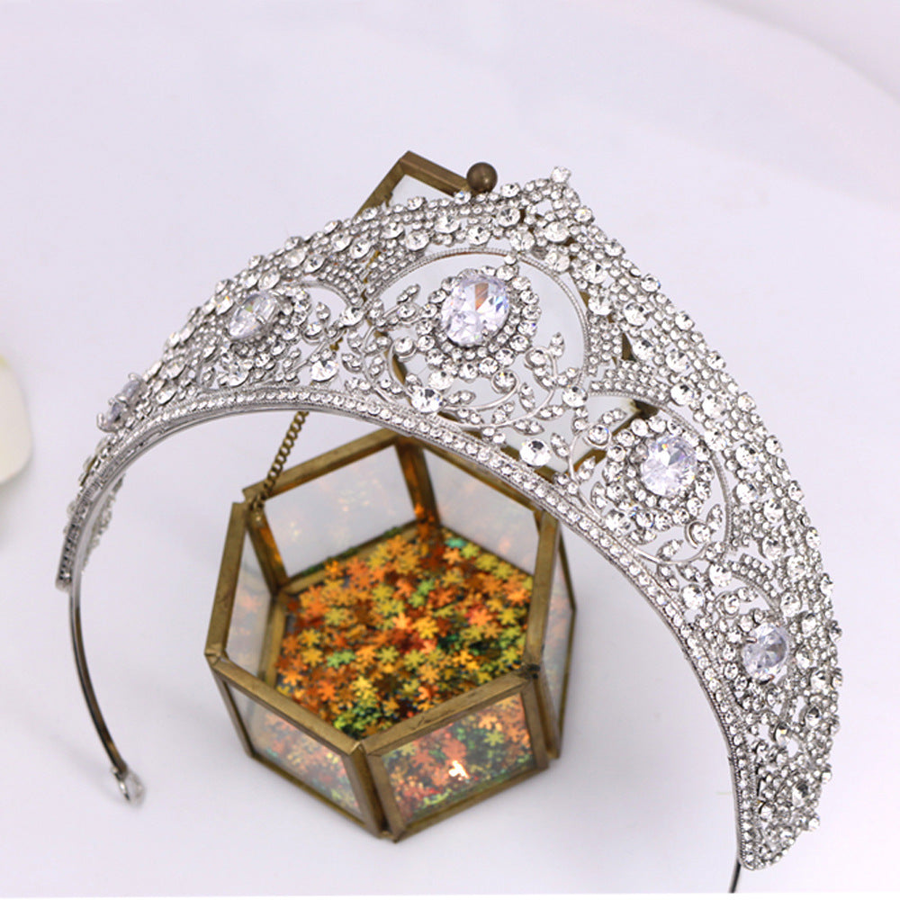 European And American Bride Crown Alloy Zircon