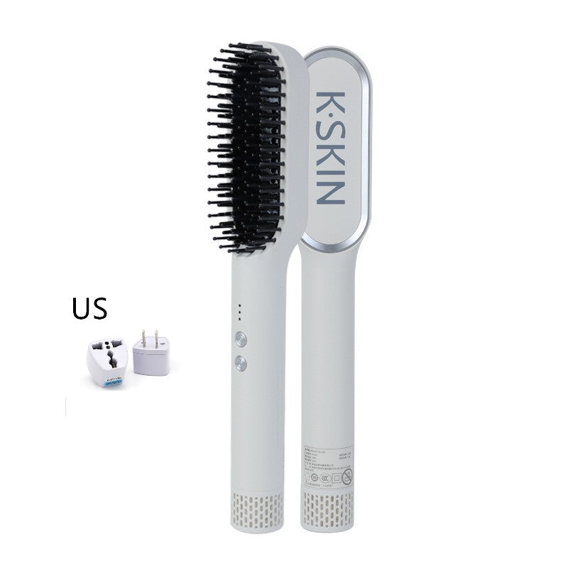 K.Skin Golden Rice Three-in-one Hot Air Comb Straight Comb Rolls