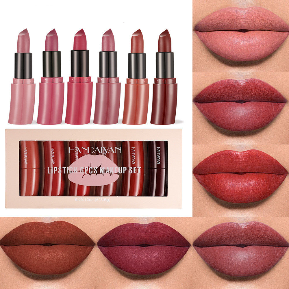 Handaiyan Six Pack Curved Lipstick Suit Matte