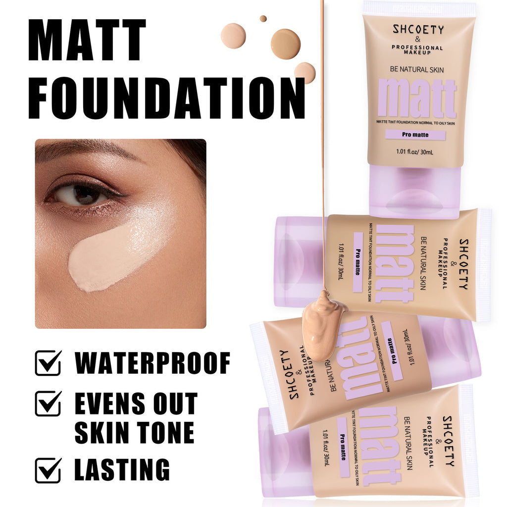 Shcoety 4 Colors Longwear Foundation Concealer Natural Brightening Skin Color BB Cream