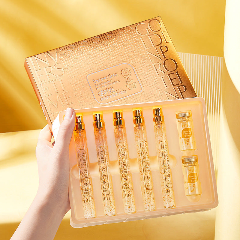 HIH Gold Protein Peptide Kit Beauty Salon Skin Care Product Set Gold Thread Carving Liquid