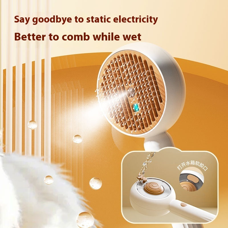 Cat Spray Comb Stainless Steel Pet One-click Hair Removal Brush