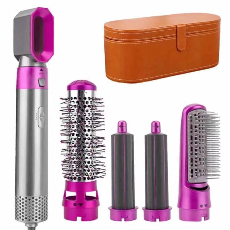 5-in-1 Hot Air Comb Curling Iron Styling Comb Hair Dryer