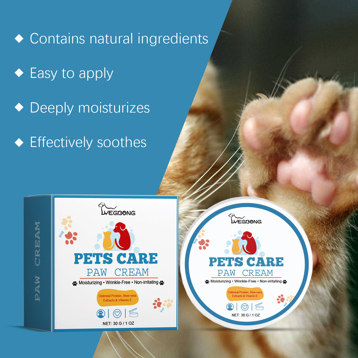 Yegbong Pet Paw Care Cream Deep Moisturizing