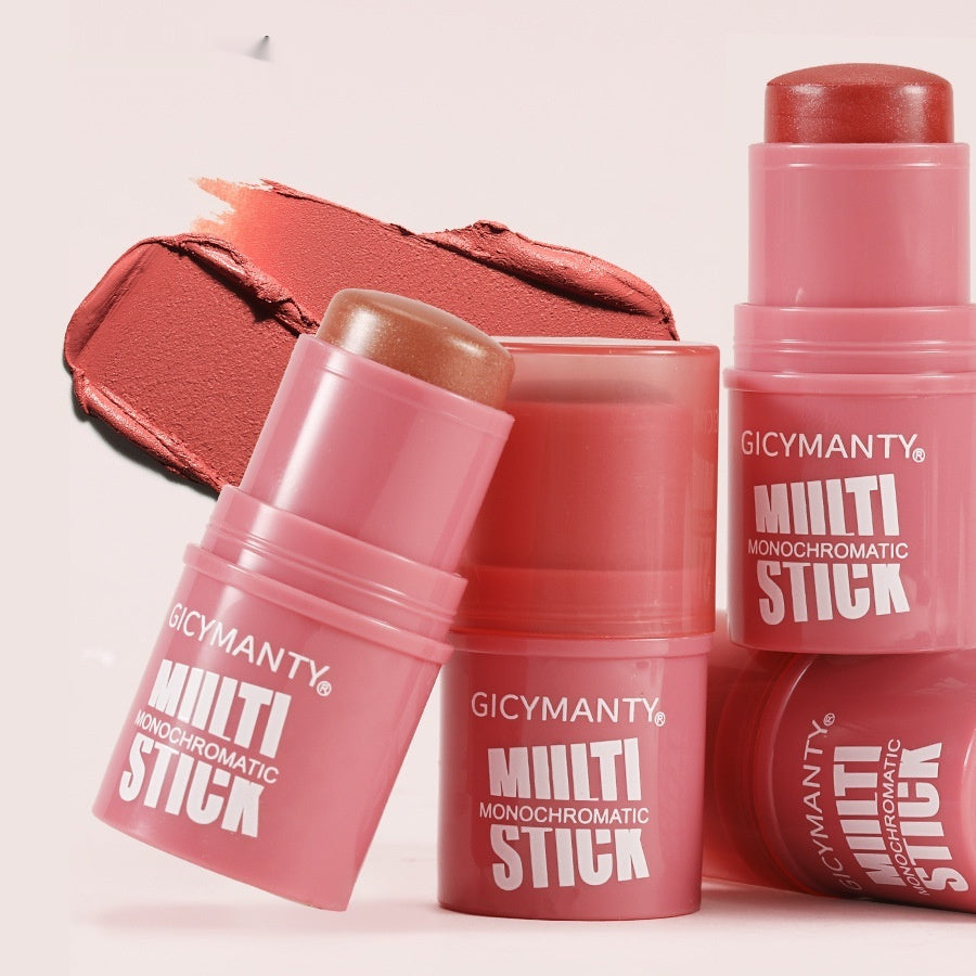Gicymanty Makeup Blush Stick Facial Brightening Cream Blush Thin And Glittering Color Rendering