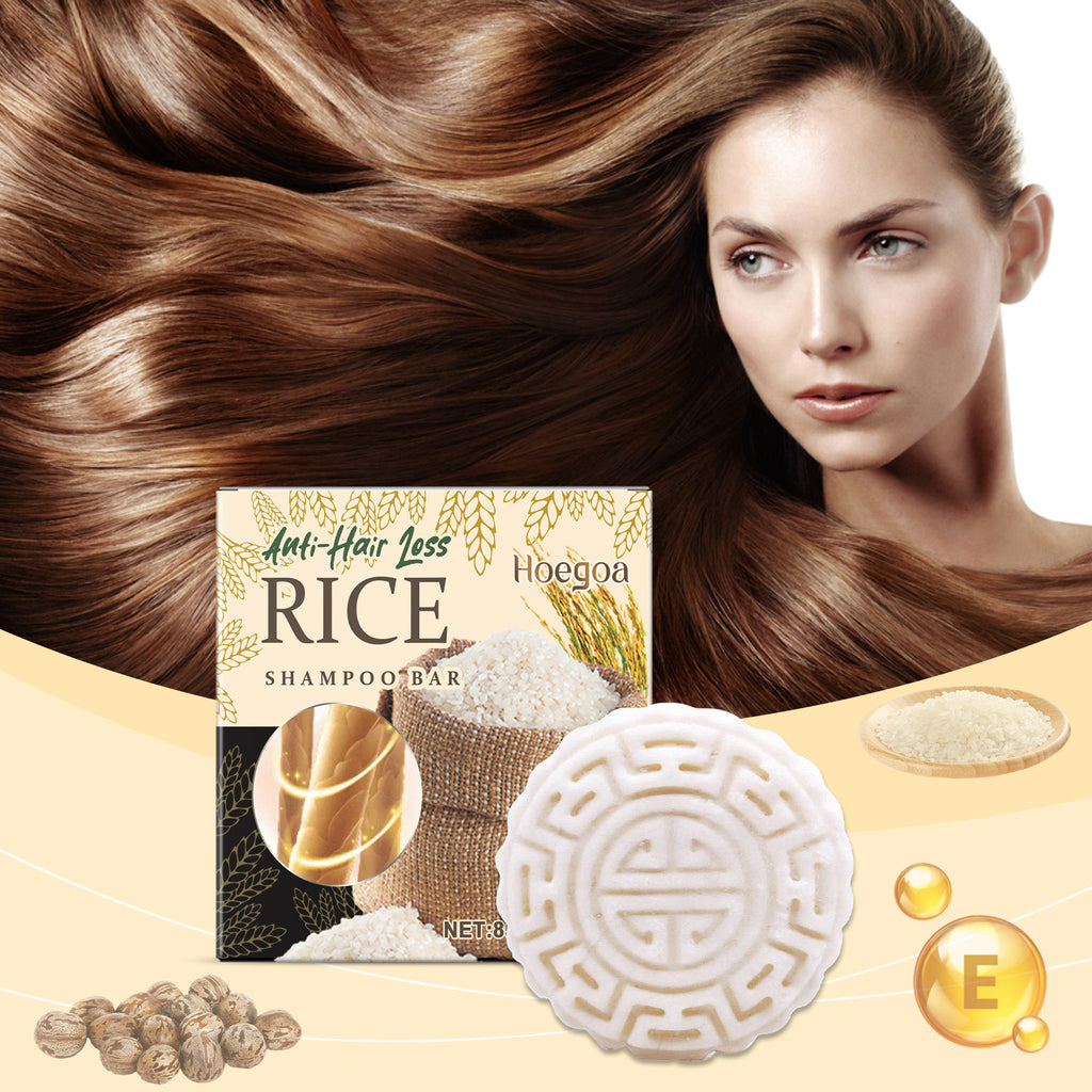 HoeGoa  Rice Shampoo Soap Gentle Cleansing And Nourishing Scalp