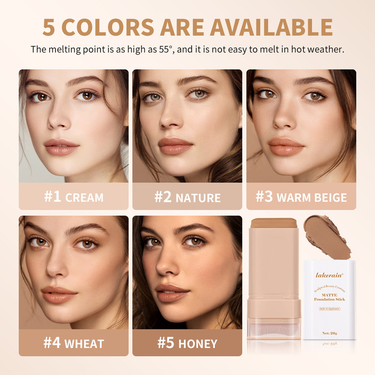 Lakerain Eraser Stick Foundation Natural Nude Feel