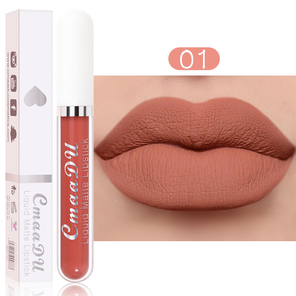 CmaaDu Matte Non-stick Cup Waterproof Long-lasting Lip Gloss