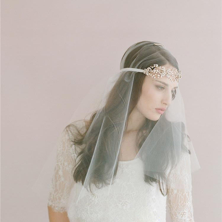 Beautiful Crystal Accessories Cover Soft Veil