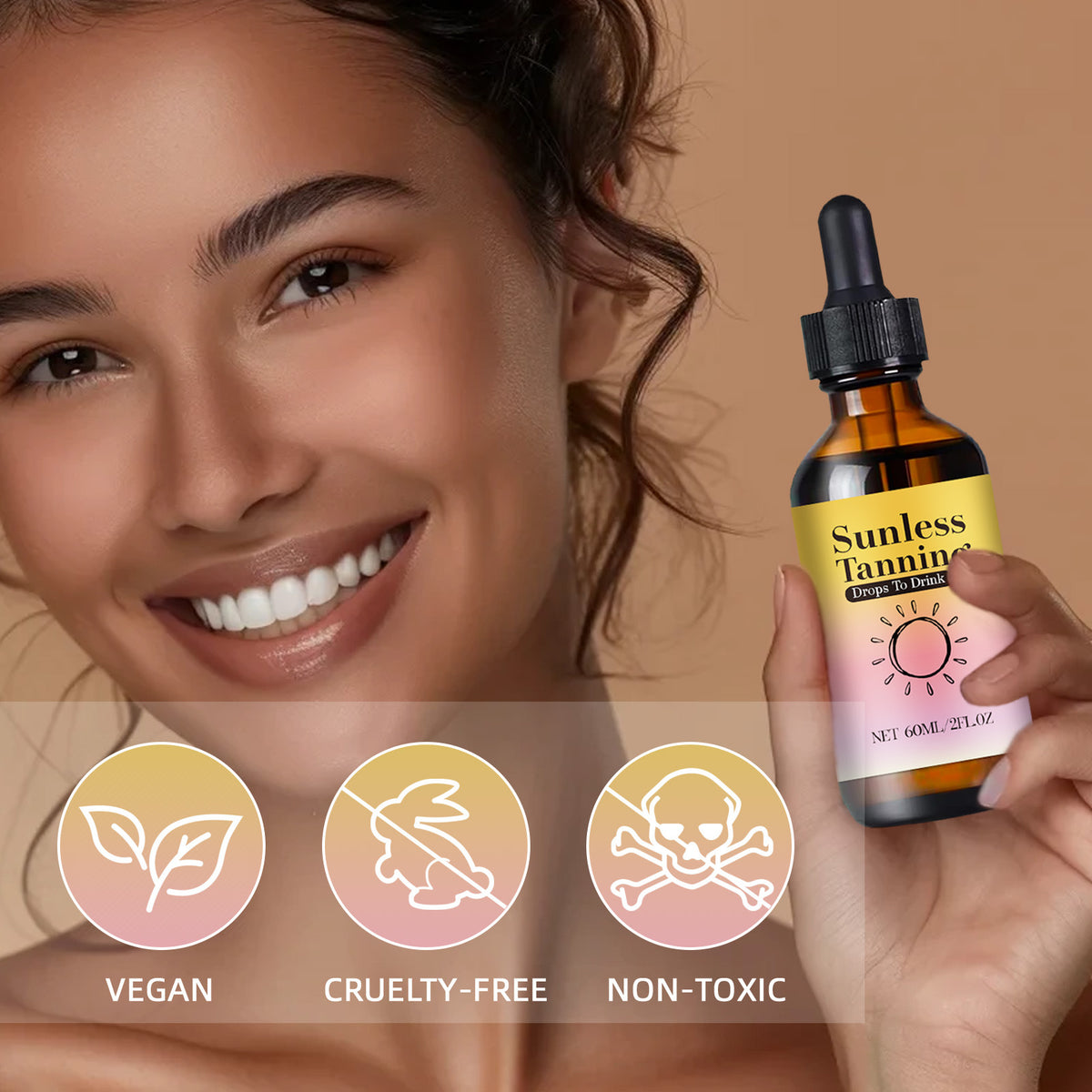 Sunless Body Sun Tanning Solid Color Cream Sunbath