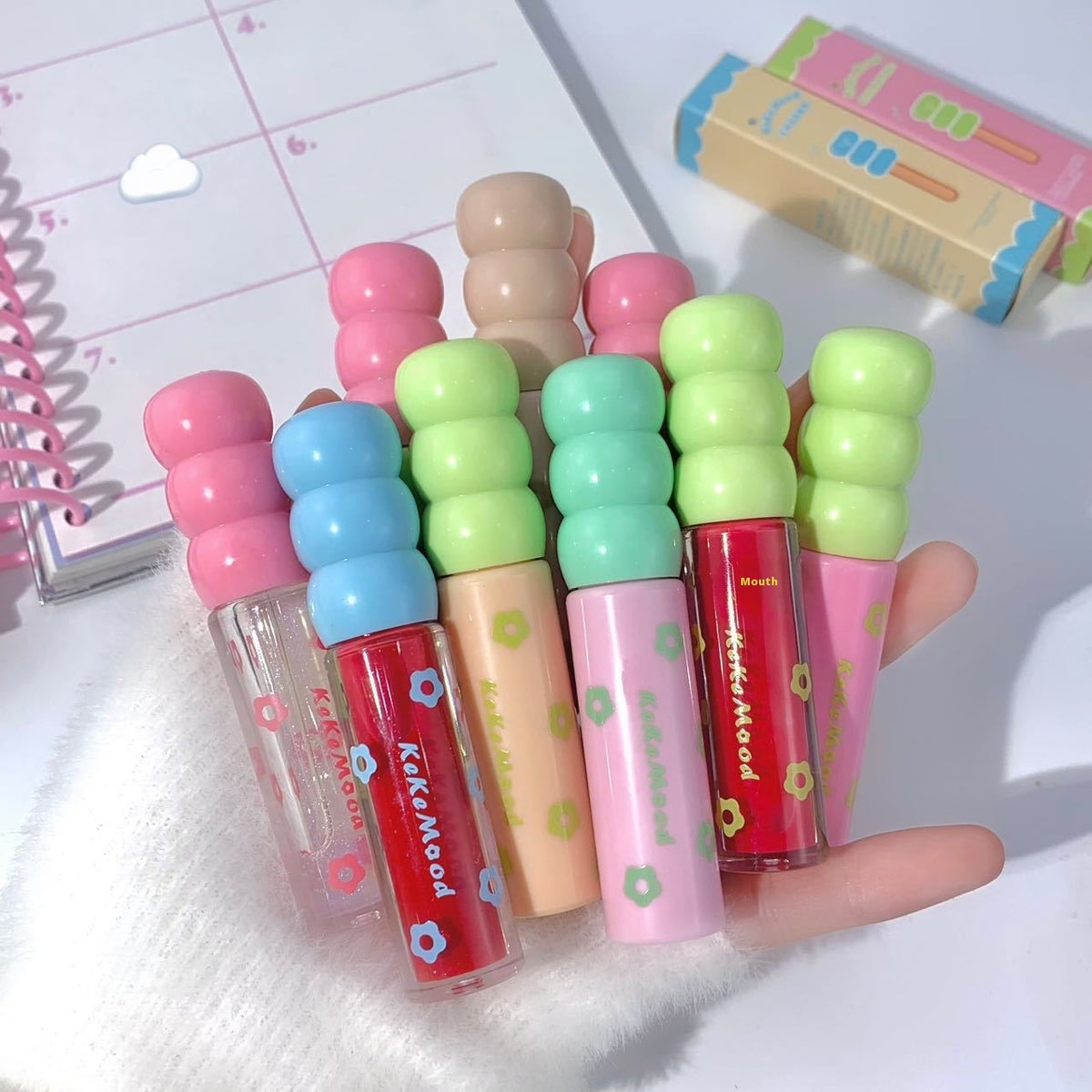 KekeMood Sugar Coating Ice Sucker Mirror Lip t Moisturizing Water Gloss