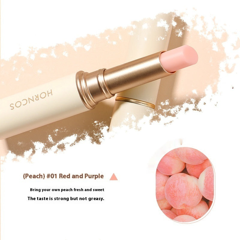 Horncos Moisturizing Anti-drying Peeling Light Lip Lines Plain Face Color-changing Lipstick