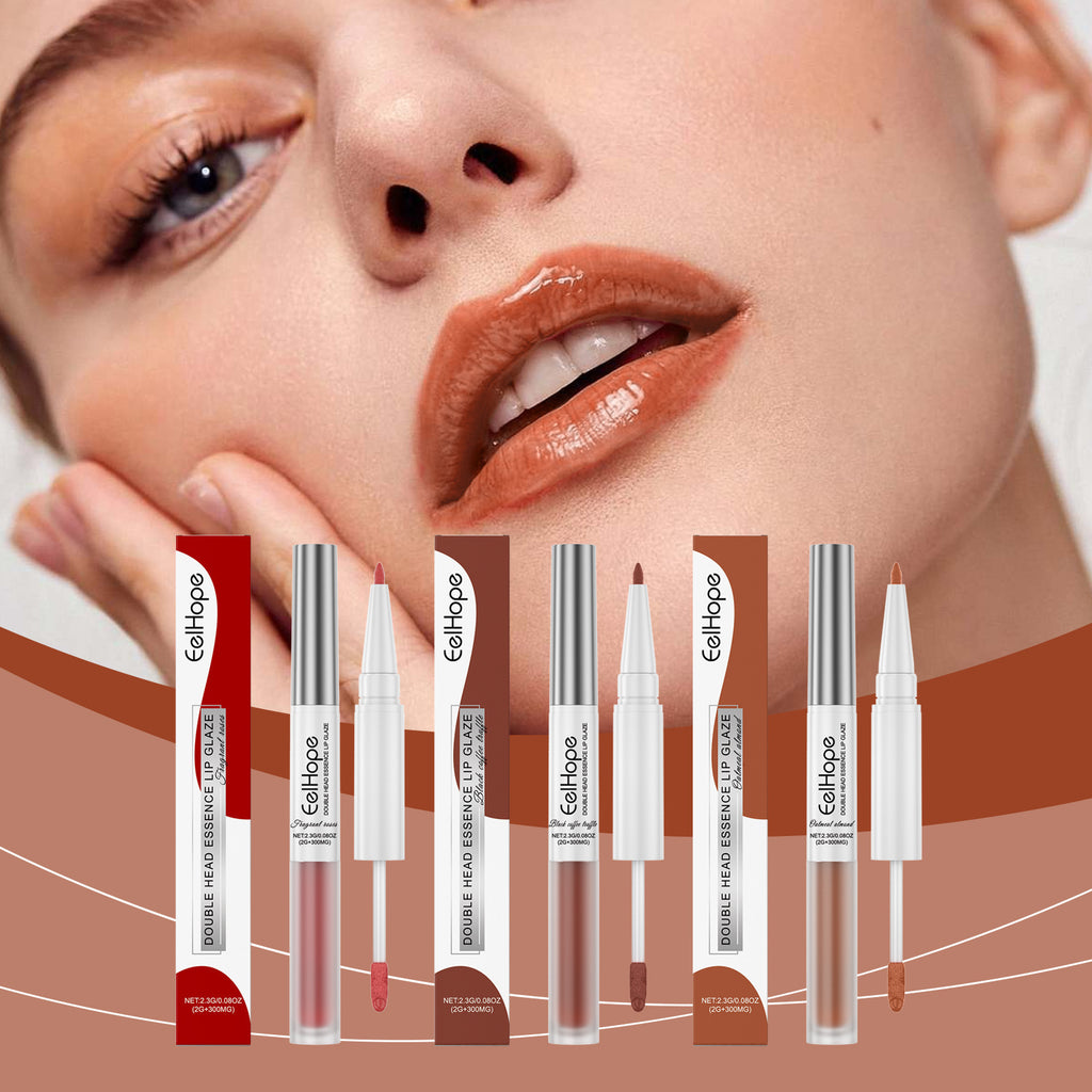 Eelhope Double-headed Lip Liner Lip Lacquer Pen Two-in-one