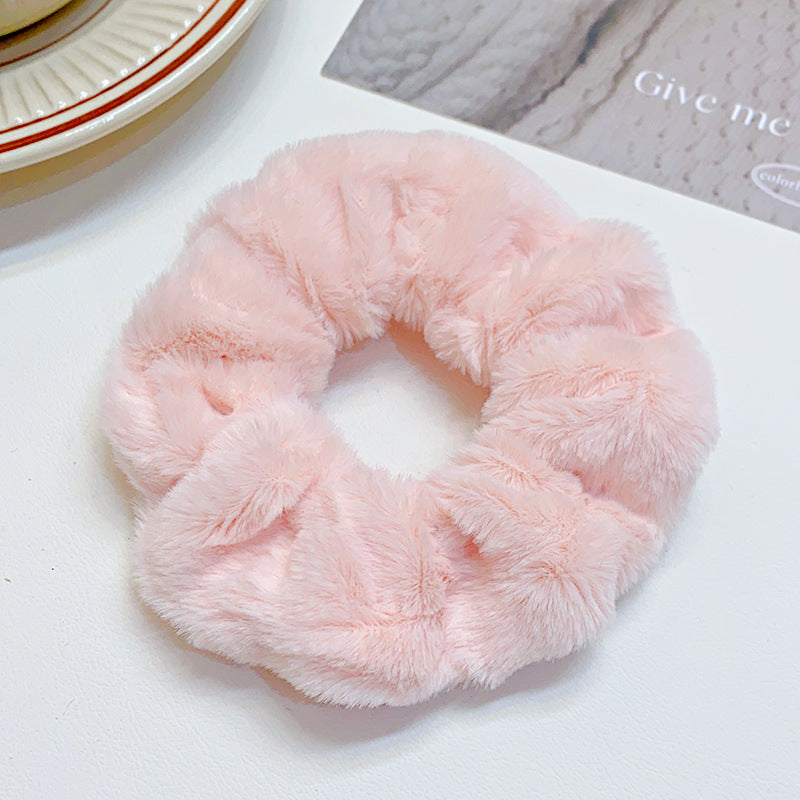 Fashion Simple Solid Color Hair Ring For Women