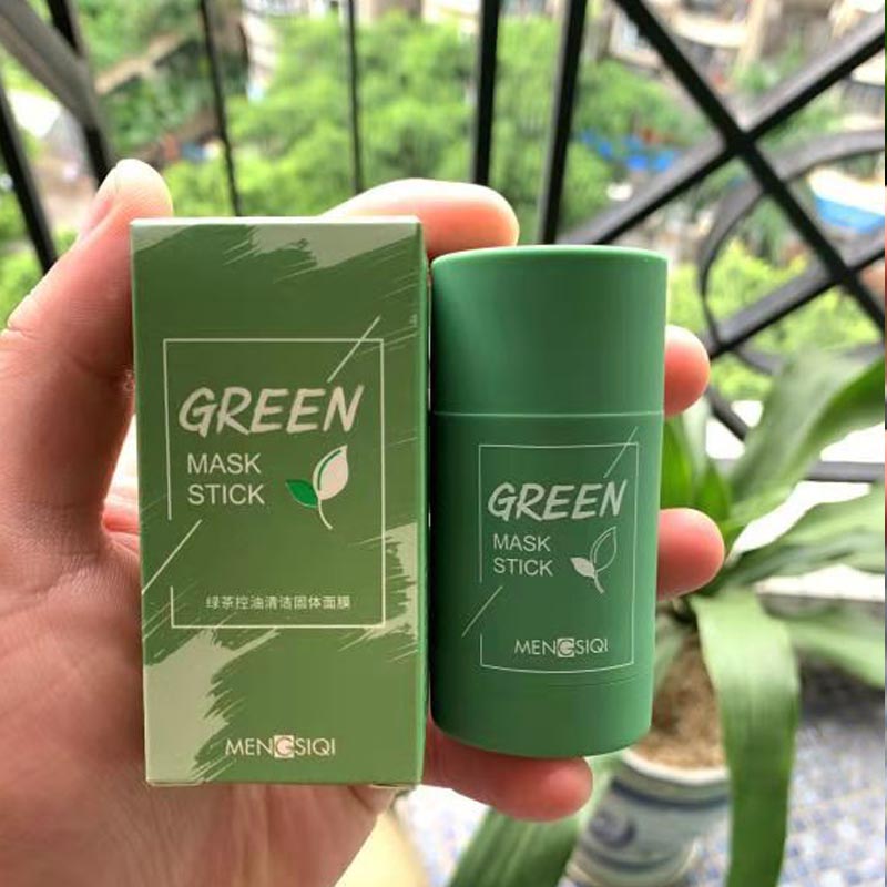 Mengsiqi Face Blackhead Cream Eggplant Green Tea Cooling Deep Cleansing Clay Mask