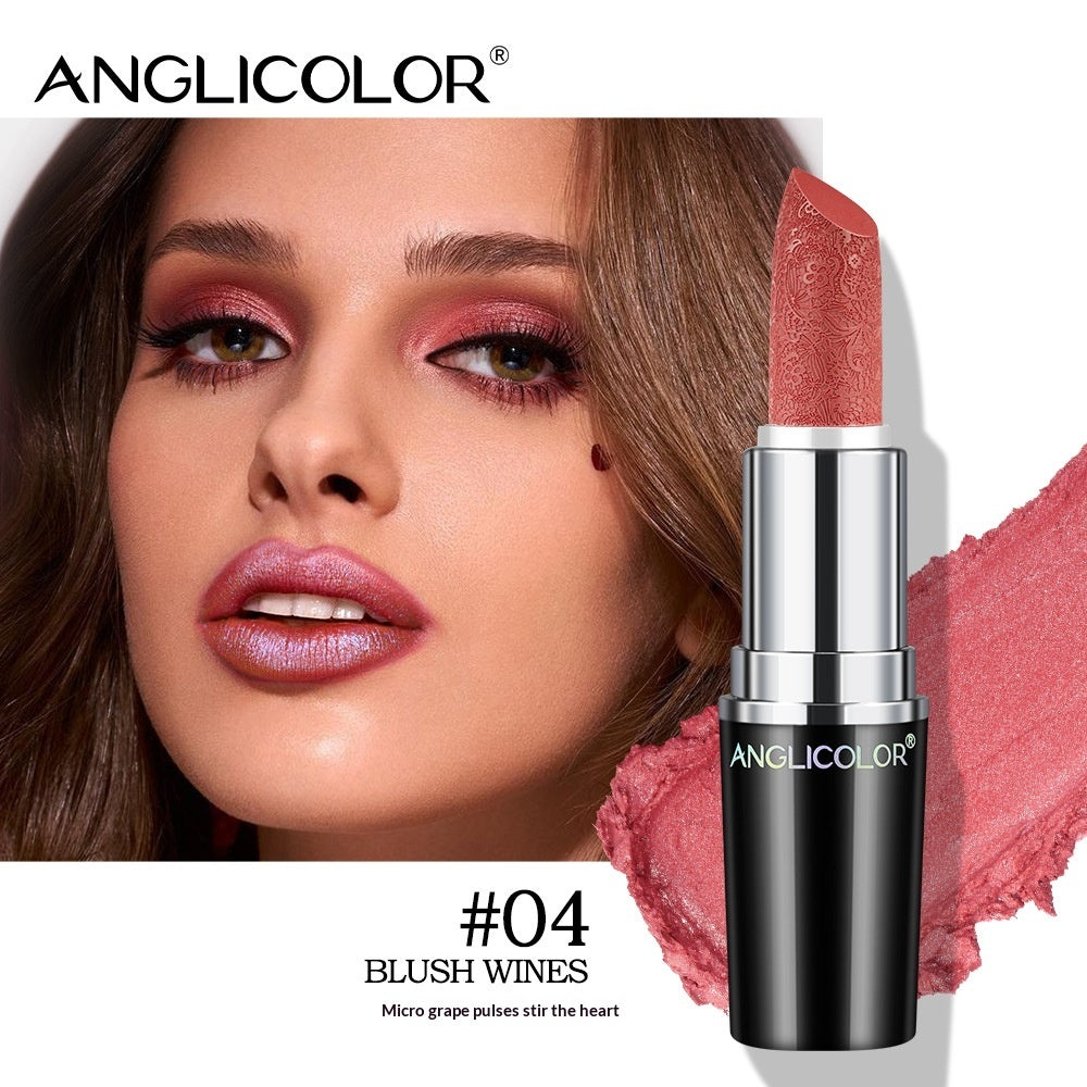 AngliColor Non-fading Non-stick Lipstick With A Long-lasting Pearly Finish