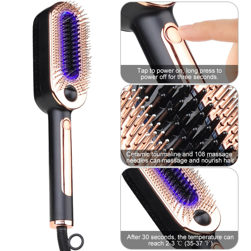 CryoCare Ladies Ice Anion Blue Light Comb Straight Hair