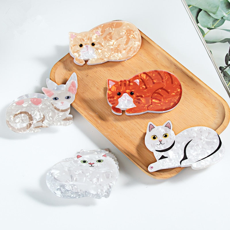 Cat Cartoon Print Grip Jewelry Headdress Barrettes