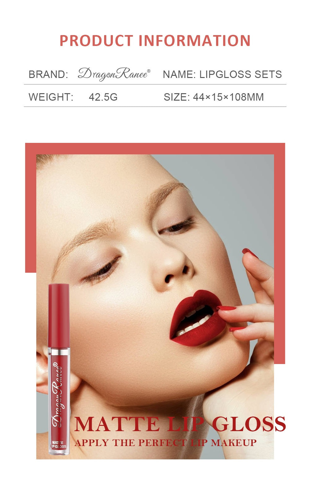 Dragon Ranee 3 Pack Suit Lip Lacquer Velvet Matte Matte