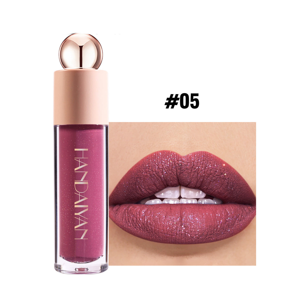 Handaiyan Flash Lip Gloss Moisturizing Thin And Glittering Matte Lip Gloss Velvet Lipstick